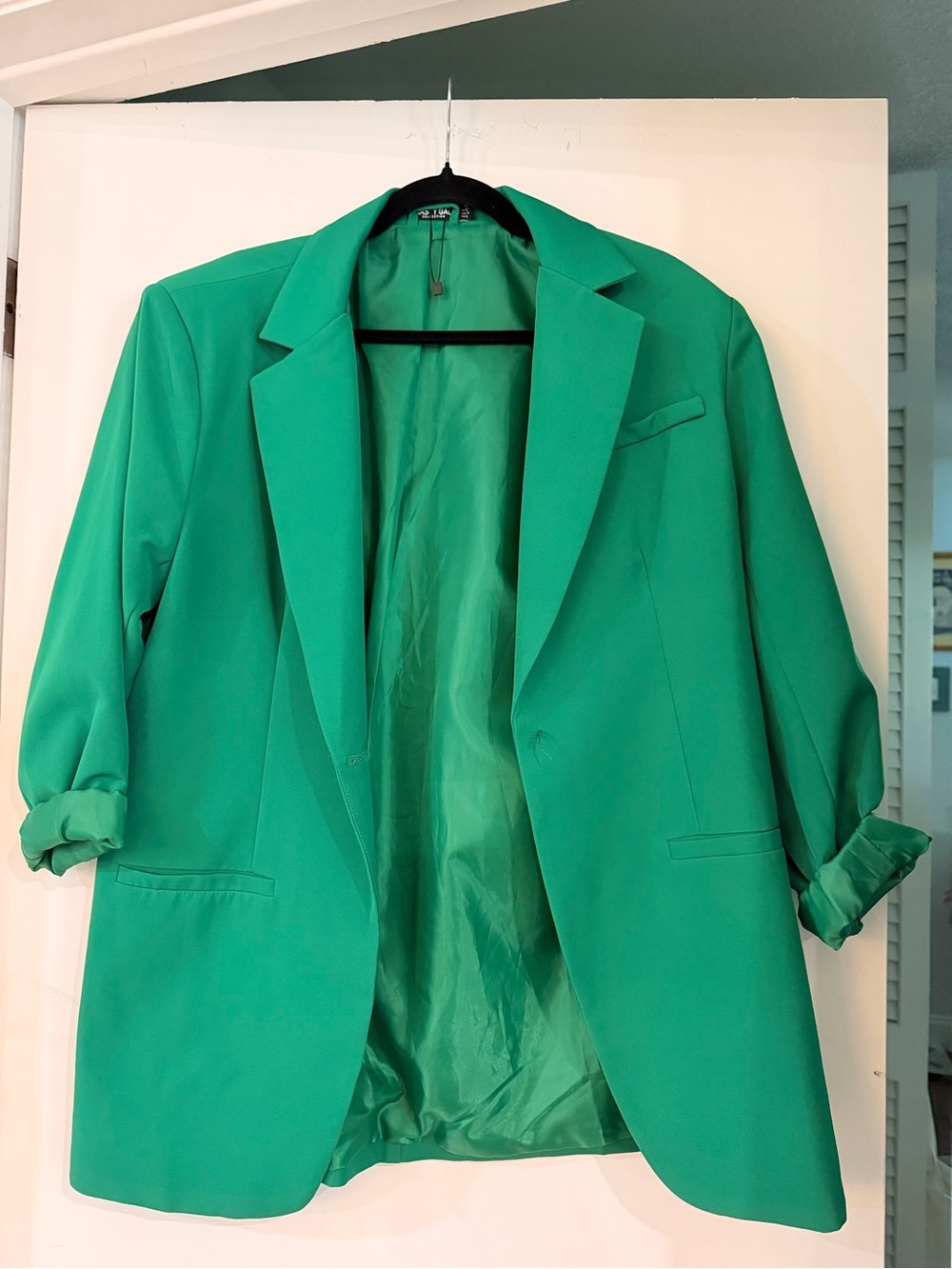 Nasty Gal Emerald Green Oversized Blazer